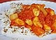 Tomaten - Geschnetzeltes mit Banane - Ananas