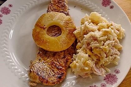 Putensteaks mit frischer, gegrillter Ananas 1