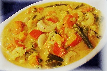 K&uuml;rbis - Curry mit Gem&uuml;se