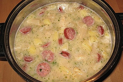 Spargel-Suppentopf mit Mettwurst 8