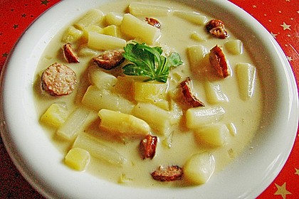 Spargel-Suppentopf mit Mettwurst 9
