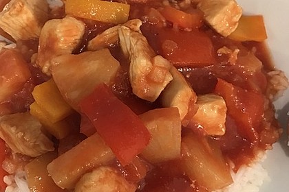 Super leichtes Hähnchen süß - sauer 16