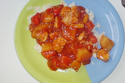 Super leichtes Hähnchen süß - sauer 24