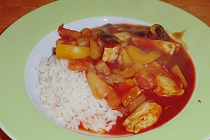 Super leichtes Hähnchen süß - sauer 9