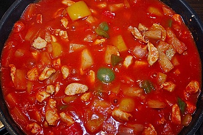 Super leichtes Hähnchen süß - sauer 20
