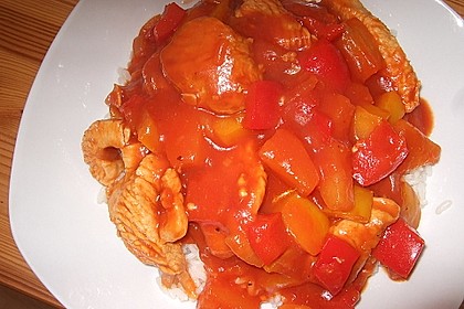 Super leichtes Hähnchen süß - sauer 17