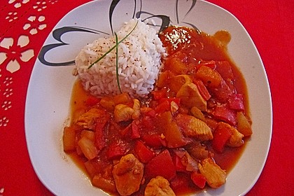 Super leichtes Hähnchen süß - sauer 5