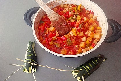 Super leichtes Hähnchen süß - sauer 6