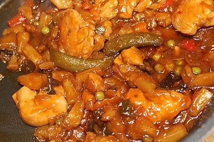 Super leichtes Hähnchen süß - sauer 15