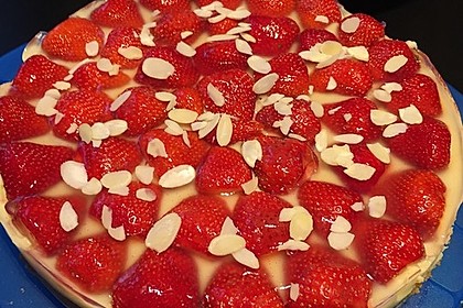 Erdbeerkuchen mit Vanillepudding 2