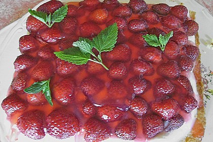 Erdbeerkuchen mit Vanillepudding 34
