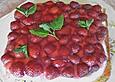 Erdbeerkuchen mit Vanillepudding