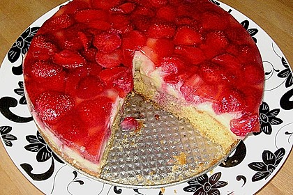 Erdbeerkuchen mit Vanillepudding 18