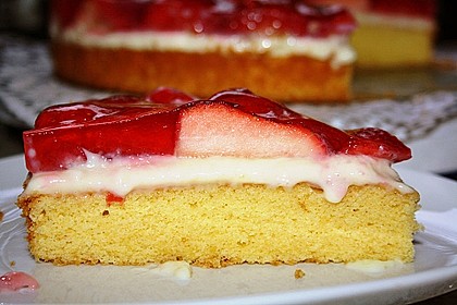 Erdbeerkuchen mit Vanillepudding 13