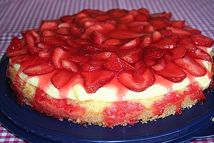 Erdbeerkuchen mit Vanillepudding 32
