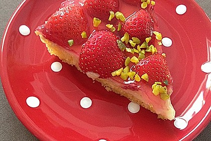 Erdbeerkuchen mit Vanillepudding 3