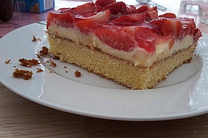 Erdbeerkuchen mit Vanillepudding 10