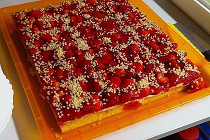 Erdbeerkuchen mit Vanillepudding 7
