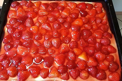 Erdbeerkuchen mit Vanillepudding 4