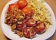 Schweinepfanne mit Tomaten und Champignons