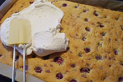 Kirsch - Eierlikör - Blechkuchen mit Schmand - Sahne 31