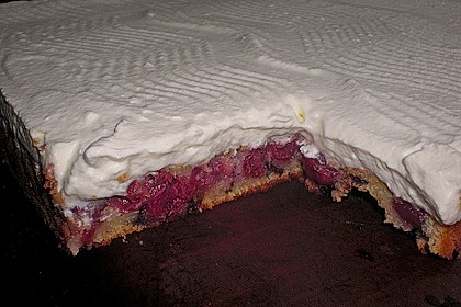 Kirsch - Eierlikör - Blechkuchen mit Schmand - Sahne 27