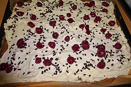 Kirsch - Eierlikör - Blechkuchen mit Schmand - Sahne 74