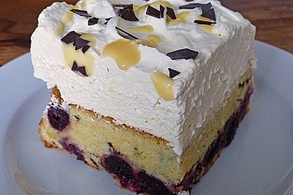 Kirsch - Eierlikör - Blechkuchen mit Schmand - Sahne 3