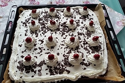 Kirsch - Eierlikör - Blechkuchen mit Schmand - Sahne 15