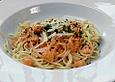 Pasta mit Knoblauch - Tomaten - Shrimps