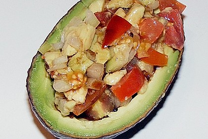 Gef&uuml;llte Avocado mit Oliven&ouml;l 9