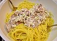 Pasta con Prosciutto crudo e Formaggio fresco