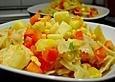 Ananas - Scampi - Curry - Nudelsalat