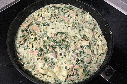 Lachs - Spinat - Nudeln