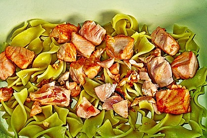 Lachs - Spinat - Nudeln 1