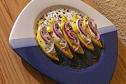 Büffelmozzarella mit Mangoscheiben und fruchtigem Dressing 13