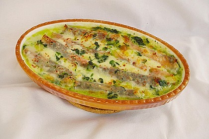 Überbackene Schinkenröllchen 1