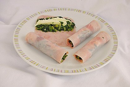 Überbackene Schinkenröllchen 2