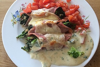 Überbackene Schinkenröllchen 4
