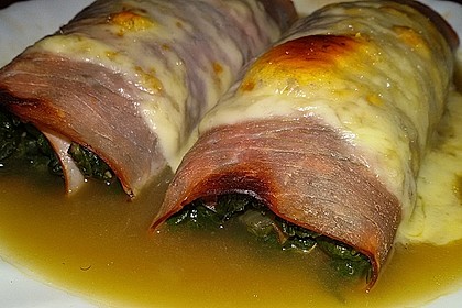 Überbackene Schinkenröllchen 5