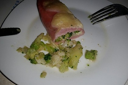 Überbackene Schinkenröllchen 7