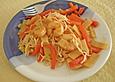 Garnelen - Wok mit Eiernudeln