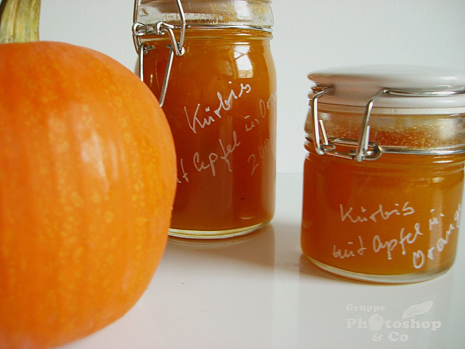 Kürbis - Marmelade mit Apfel, Orange und Ingwer (Rezept mit Bild ...