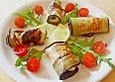 Auberginenr&ouml;llchen mit Frischk&auml;se