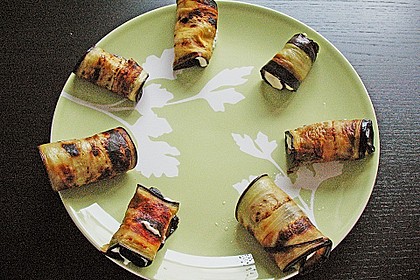 Auberginenröllchen mit Frischkäse 6