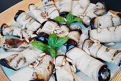 Auberginenröllchen mit Frischkäse 9