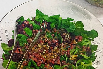 Rote Bete auf Feldsalat mit Speck, Orangen und Fenchelaromen 2