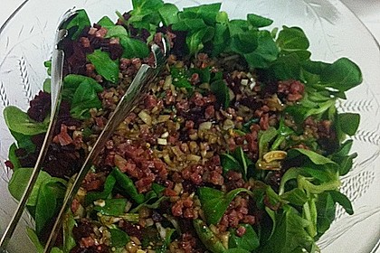 Rote Bete auf Feldsalat mit Speck, Orangen und Fenchelaromen 3