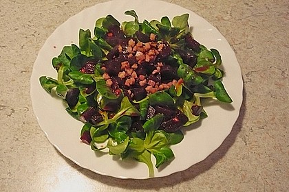 Rote Bete auf Feldsalat mit Speck, Orangen und Fenchelaromen 5