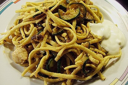 Sp&auml;tzle mit Puten - Ragout